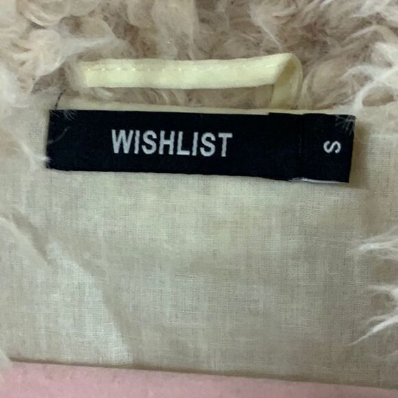 WishList Cream Faux Fur Sherpa Super Soft Open Front Vest Furry Fuzzy Small - Picture 2 of 7